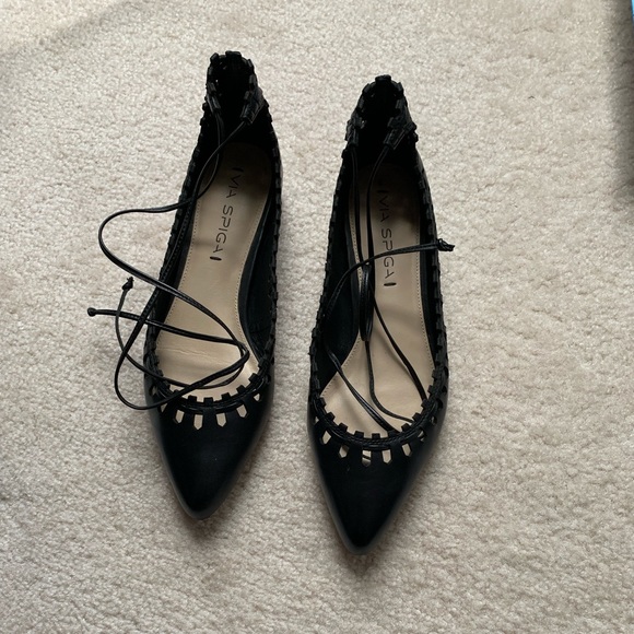 Via Spiga black leather flats - Picture 1 of 3